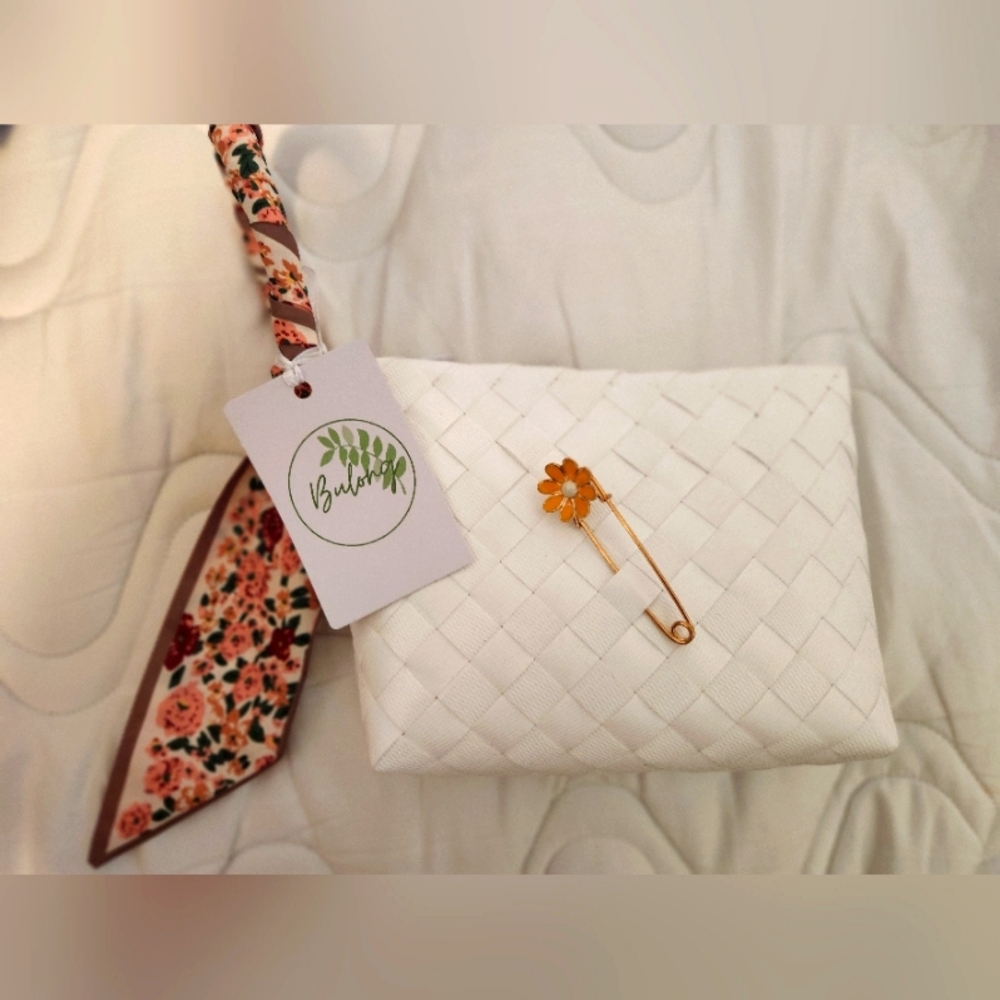 White Woven Wrislet